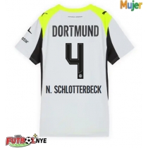 Camiseta Borussia Dortmund Nico Schlotterbeck #4 Visitante Equipación para mujer 2025-26 manga corta